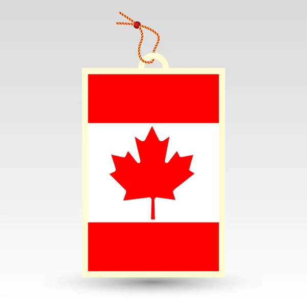 Vector simple canadian price tag - symbol of made in canada - flag — Stock Vector