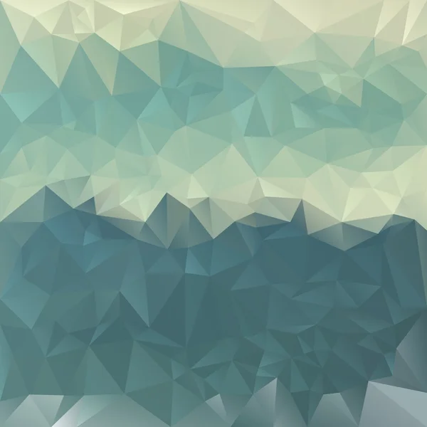 Fundo poligonal vetorial - desenho triangular nas cores azul-turquesa - mar — Vetor de Stock