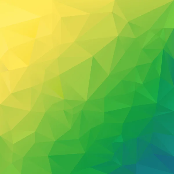 Vector polygonal background pattern - triangular design in diagonal colors - green, yellow, blue — 스톡 벡터