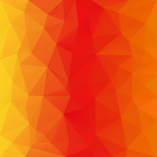 Diseño triangular de fondo poligonal vectorial en colores brillantes: amarillo, naranja, rojo — Vector de stock