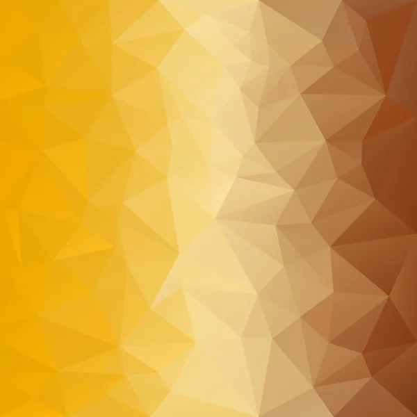 ベクトル多角形パターン - 蜂蜜色の三角形デザイン - 黄色、茶色背景 — ストックベクタ
