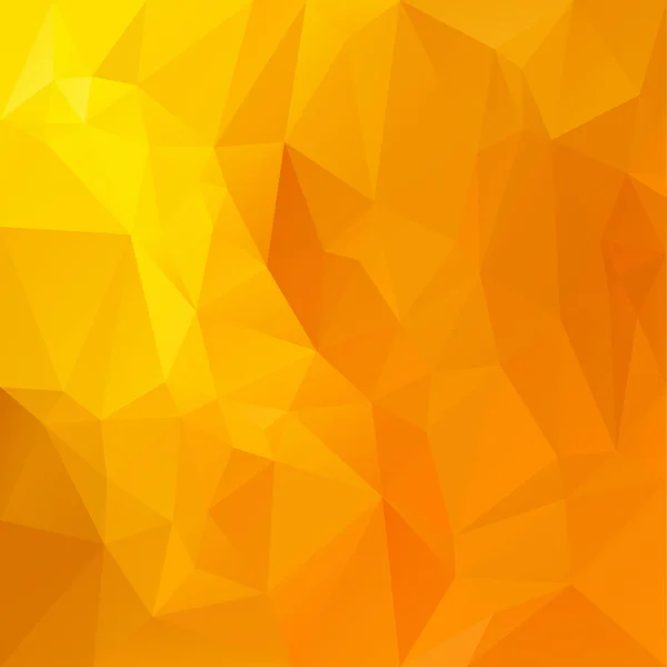 Vector polygonal background - triangular design in honey colors - orange, yellow — Stock Vector