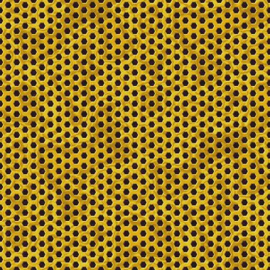 gold metal perforated sheet seamless pattern texture clipart