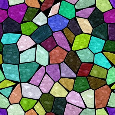 düzensiz mozaik Dikişsiz desen doku siyah harç üzerinde tam renkli taş mermer
