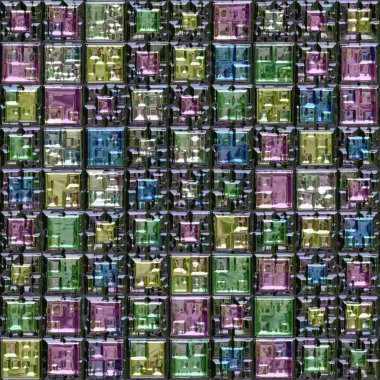 pastel cam kare mozaik Dikişsiz desen doku