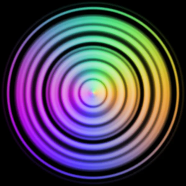 Neon rainbow disk prstenec kolem kruhu symbolu vzorek textury — Stock fotografie