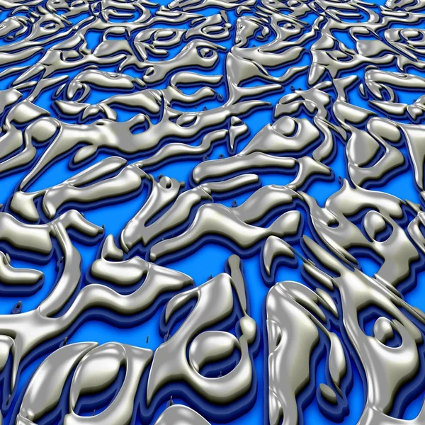 Perspektive abstraktes Metall Blei Blau Silber Muster Textur — Stockfoto