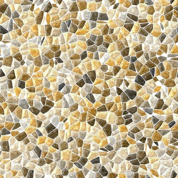Color beige natural y mármol marrón irregular piedra mosaico sin costuras patrón textura fondo con lechada blanca — Foto de Stock
