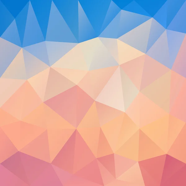 Fond de polygone vectoriel avec motif de tessellation irrégulière - motif géométrique triangulaire de couleur pastel - bleu et rose — Image vectorielle