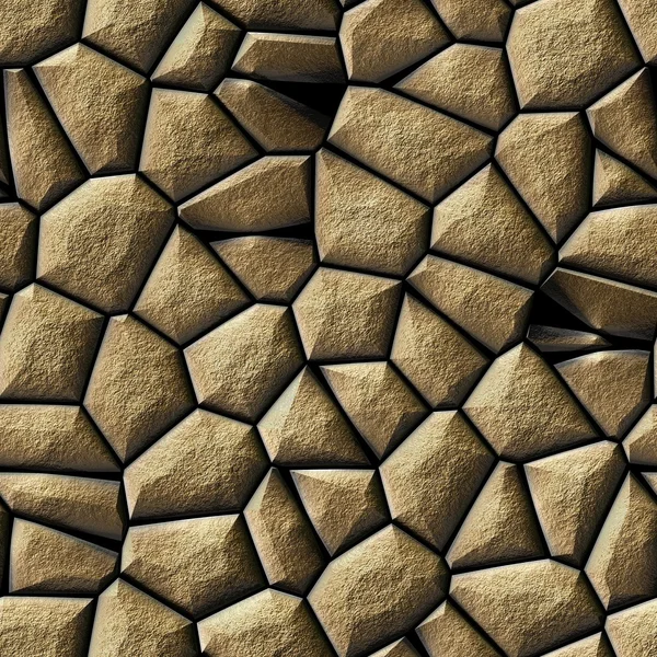 Marrom bege ouro pedregoso irregular plástico pedregoso mosaico sem costura padrão textura fundo — Fotografia de Stock