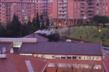 İspanya 'nın Bilbao şehrinde şehir manzarası