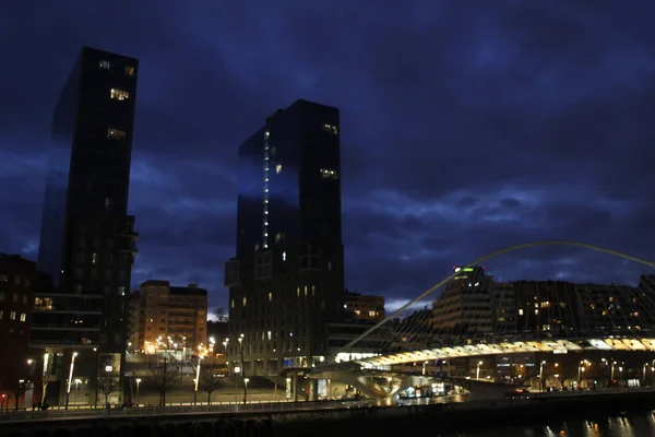 Spanya Nın Bilbao Şehrinde Şehir Manzarası — Stok fotoğraf