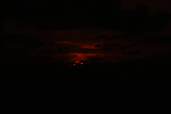 Vista Céu Nublado Noite — Fotografia de Stock