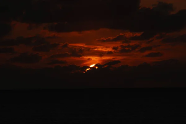 View Cloudy Sky Evening — Stock Photo, Image