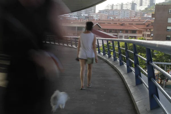 Persone Che Camminano Nel Centro Bilbao — Foto Stock