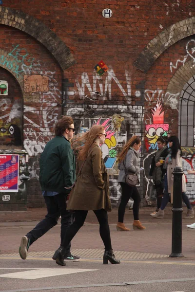 Gente Una Calle Londres — Foto de Stock