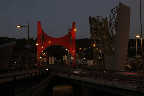 Ponte Sull Estuario Bilbao — Foto Stock