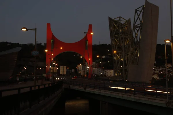 Ponte Sull Estuario Bilbao — Foto Stock