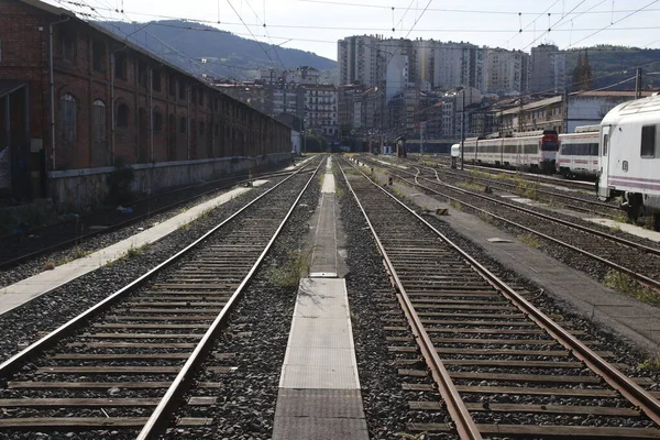 Şehir Ortamında Demiryolu — Stok fotoğraf