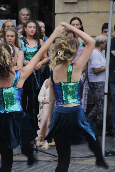 Ierse Volksdans Een Straatfestival — Stockfoto