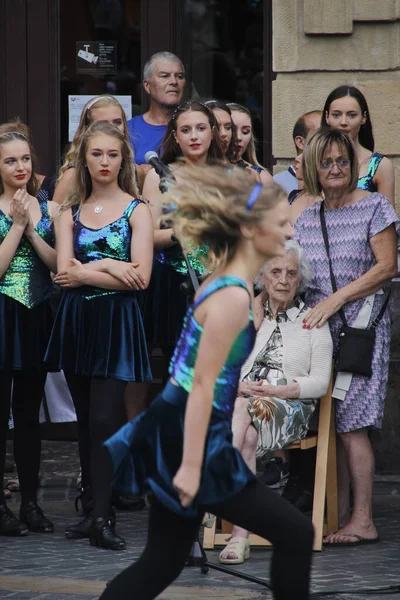 Ierse Volksdans Een Straatfestival — Stockfoto