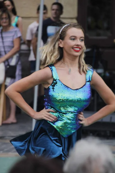 Dança Popular Irlandesa Festival Rua — Fotografia de Stock