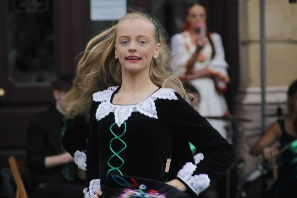 Danza Folclórica Irlandesa Festival Callejero — Foto de Stock