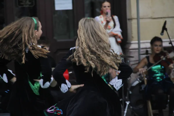 Dança Popular Irlandesa Festival Rua — Fotografia de Stock