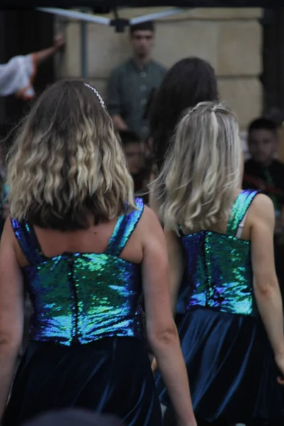 Dança Popular Irlandesa Festival Rua — Fotografia de Stock