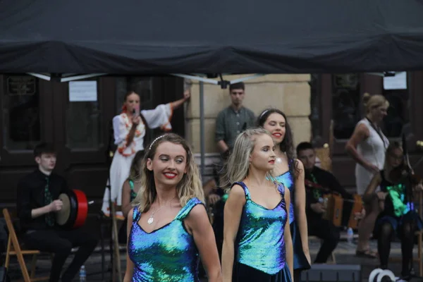 Ierse Volksdans Een Straatfestival — Stockfoto