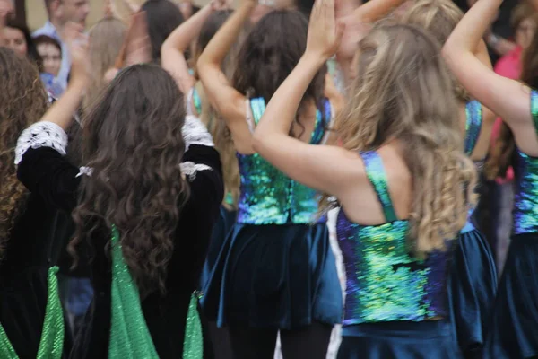 Dança Popular Irlandesa Festival Rua — Fotografia de Stock