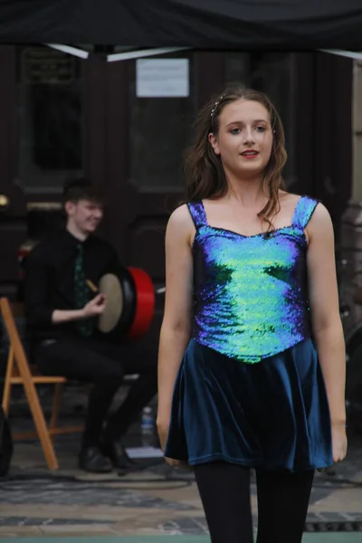 Dança Popular Irlandesa Festival Rua — Fotografia de Stock