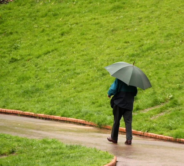 Camminare Giorno Pioggia — Foto Stock