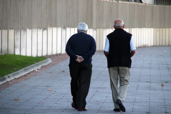 Envejecimiento Gente Caminando Parque —  Fotos de Stock