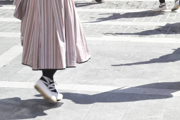 Basque Folk Parade Street — Stock Photo, Image