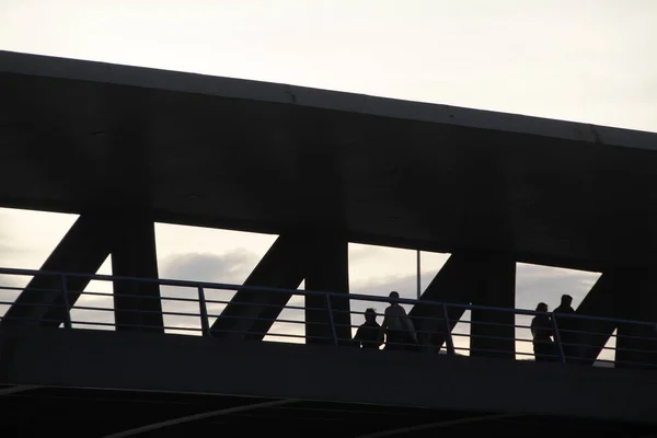 Most Ujściu Rzeki Bilbao — Zdjęcie stockowe
