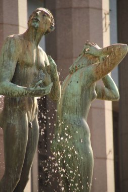 Stockholm şehrinde heykel