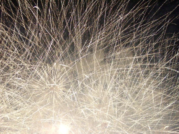 Exhibition Fireworks Night — Stock Photo, Image