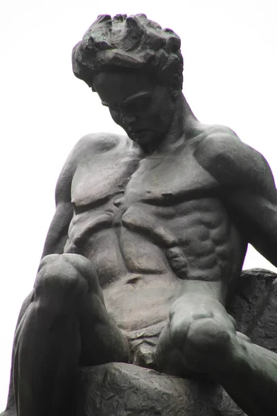 斯德哥尔摩市中心的雕塑 — 图库照片
