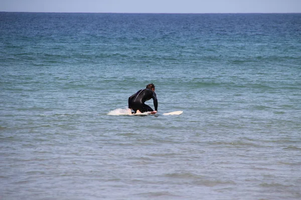 Серфінг Березі Країни Басків — стокове фото