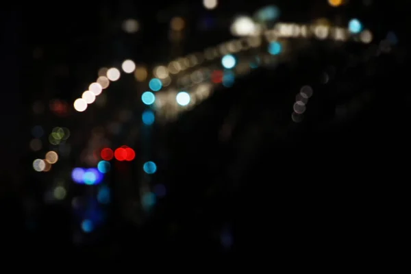 Luzes Trânsito Com Efeito Bokeh — Fotografia de Stock