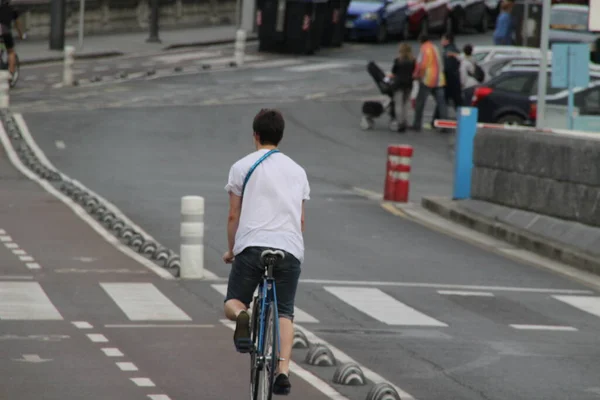 Andar Bicicleta Cidade — Fotografia de Stock