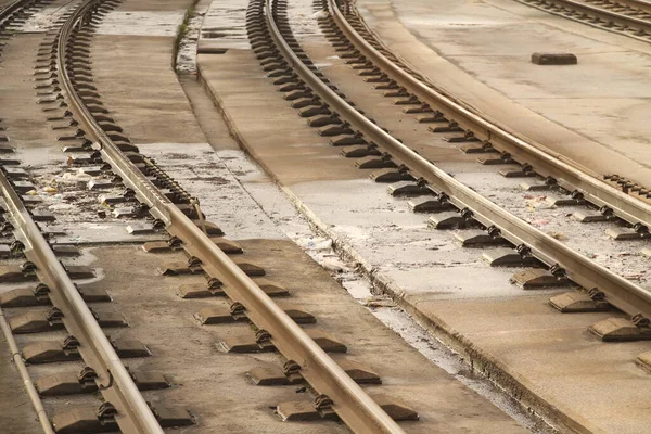 Şehirdeki Demiryolları — Stok fotoğraf
