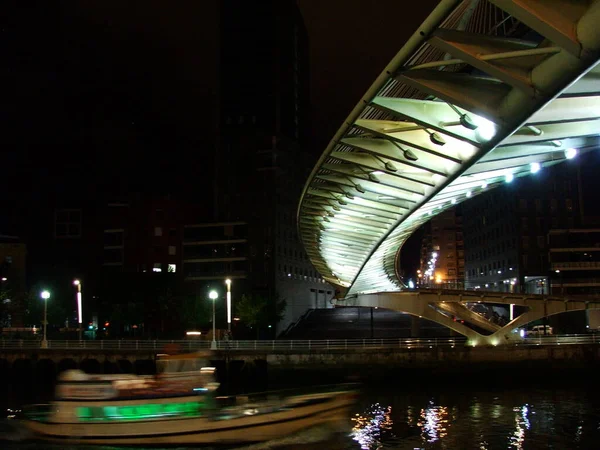 Puente Sobre Estuario Bilbao — Foto de Stock