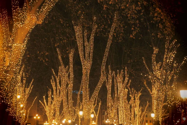 Noel Zamanı Şehir Hayatı — Stok fotoğraf