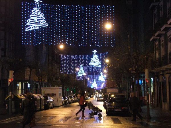 Vida Cidade Durante Tempo Natal — Fotografia de Stock