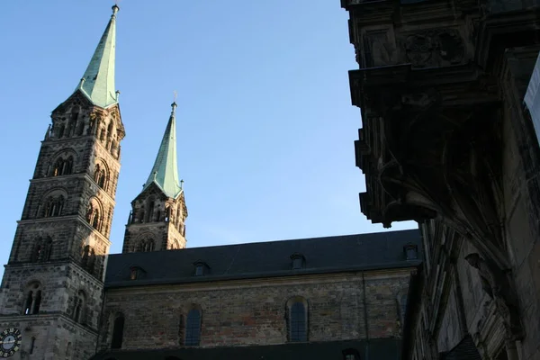 Architettura Nel Centro Storico Bamberga Germania — Foto Stock