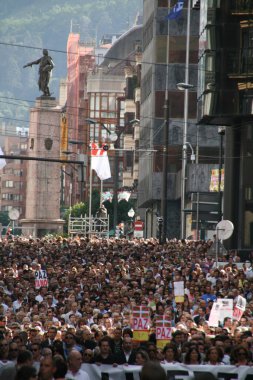 Bilbao 'daki terörizme karşı gösteri