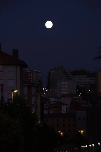 Vista Della Luna Notte — Foto Stock