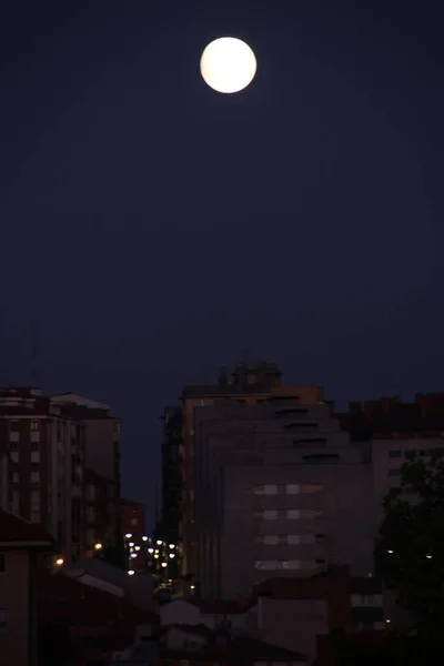 Vista Lua Noite — Fotografia de Stock